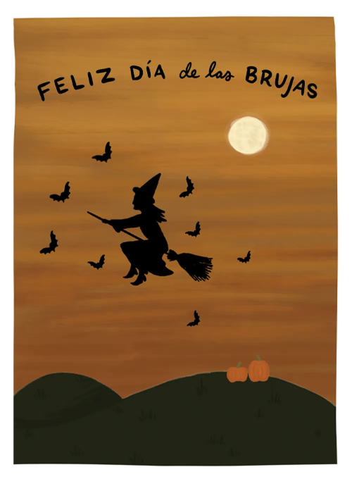 Bruja Broom - halloween_cards - Card