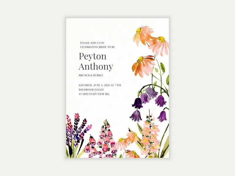 Bright Blooms Garden - couples_shower - Invitation