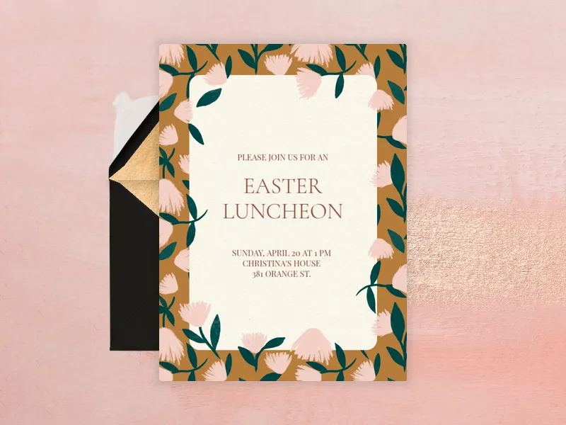 Brushstroke Botanicals - brunch_lunch - Invitation