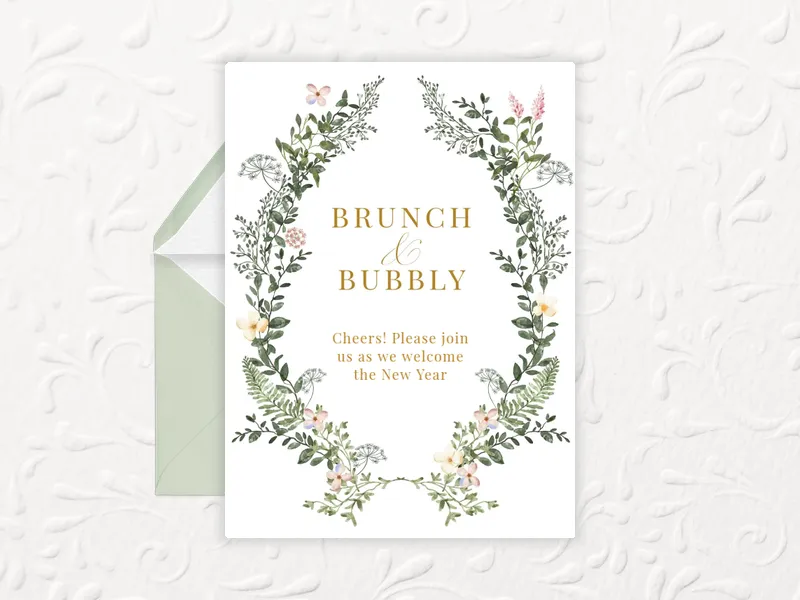 Floral Elegance - brunch_lunch - Invitation