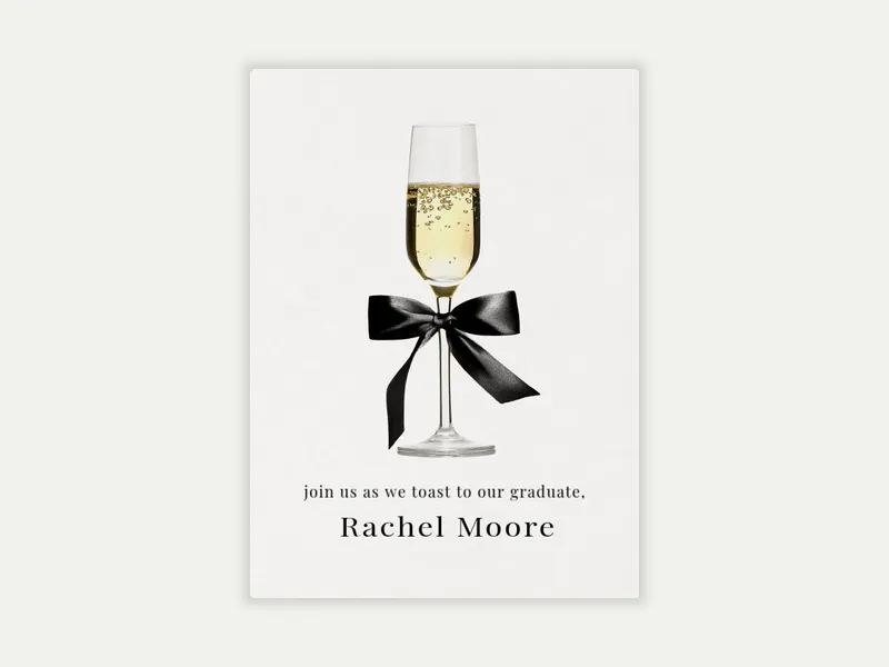 Bubbles & Bow - graduation - Invitation
