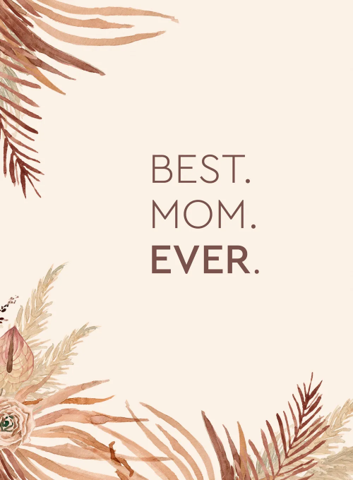 Boho Pampas - mothers_day_cards - Card