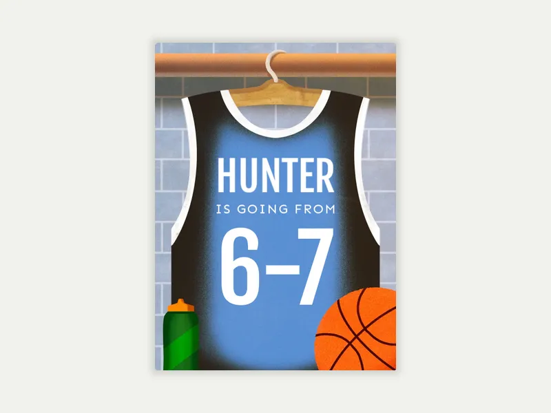 6-7 Basketball Jersey - 7th_birthday - Invitation