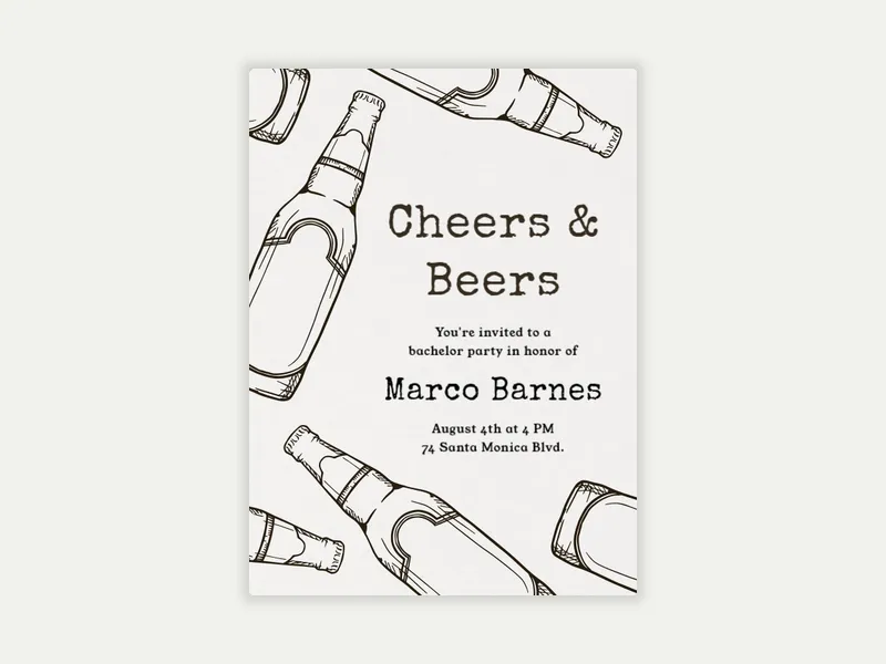 Brew Bash - bachelor - Invitation