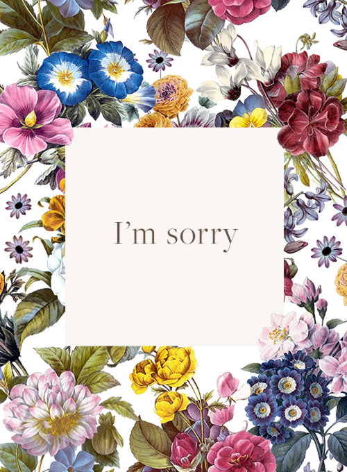 Calico Floral Sorry - im_sorry_cards - Card