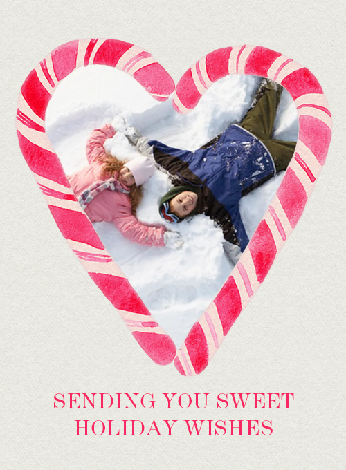Candy Cane Heart - christmas_cards - Card