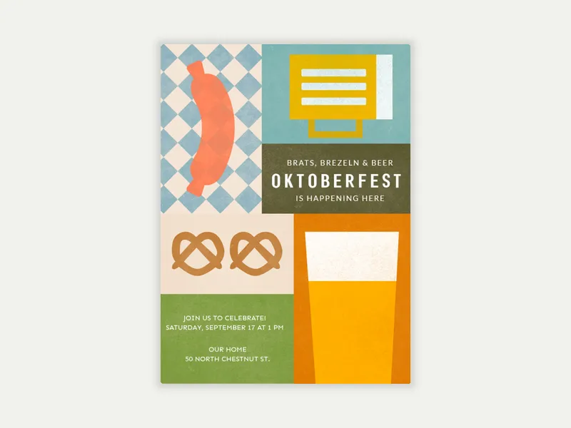 Brats, Brezeln & Beer - oktoberfest - Invitation