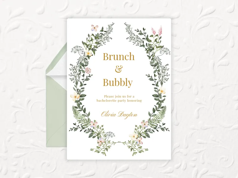 Floral Elegance - bachelorette - Invitation