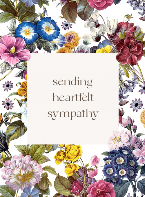 Calico Floral Sympathy - sympathy_cards - Card