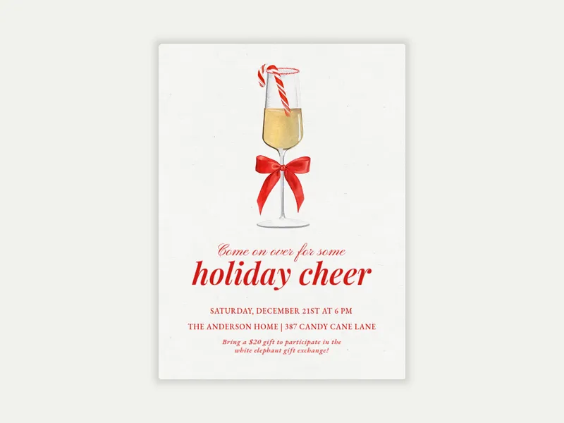 Candy Cane Spritz - holiday_party - Invitation