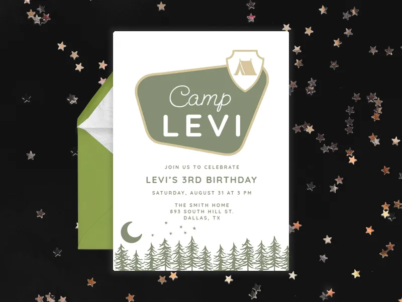 Camping Time - featured - Invitation