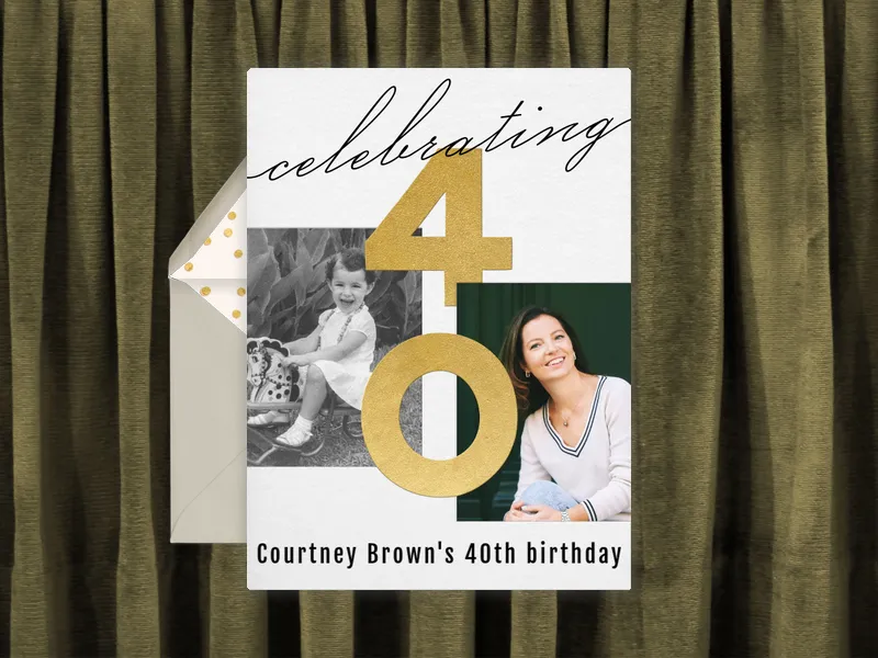 Celebrating a 40th Birthday (Photo) - 40th_birthday - Invitation