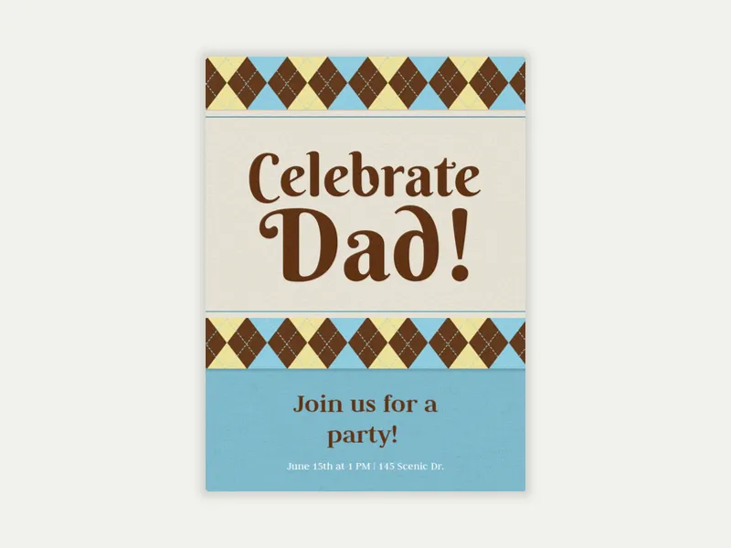 Celebrate Dad - fathers_day - Invitation
