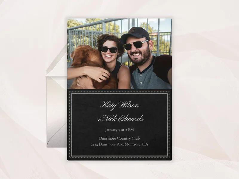 Chalkboard Chic (Photo) Invitation premium template design