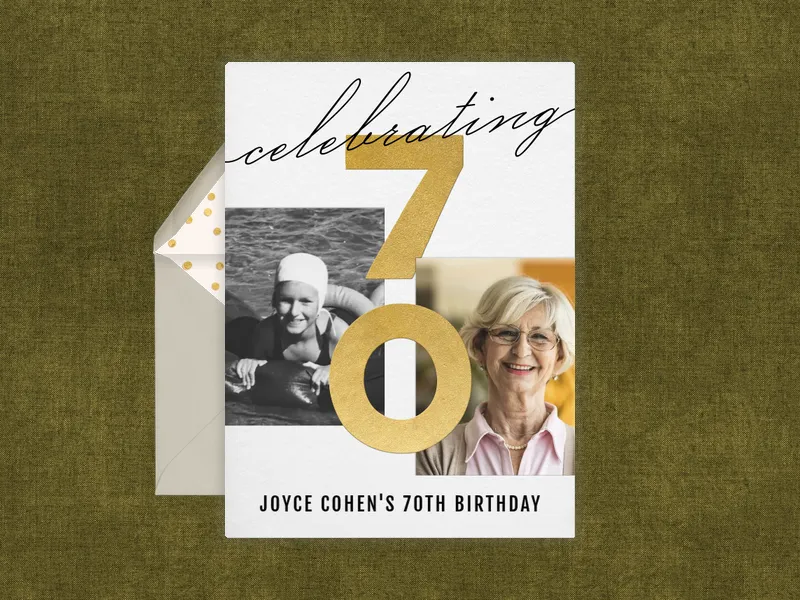 Celebrating (Photo) - 70th_birthday - Invitation