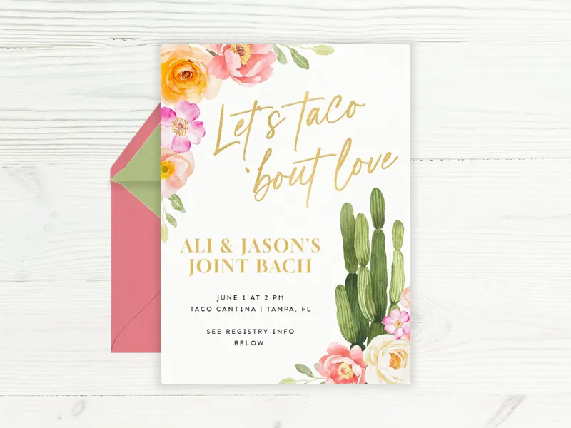 Cactus & Rose - joint_bach_party - Invitation