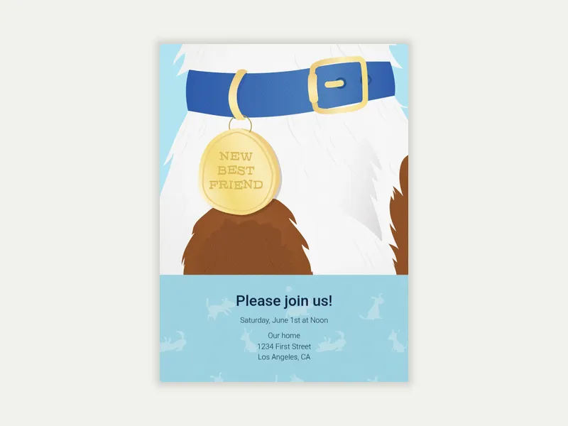 Canine BFF - pet_party - Invitation