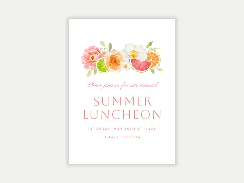 Citrus Sunshine - conferences_workshops - Invitation