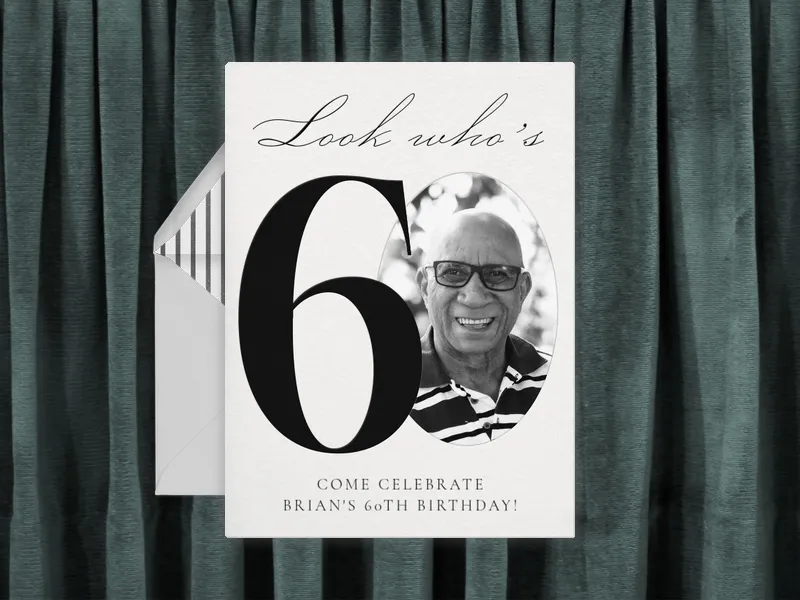 Classic Black & White (Photo) Invitation premium template design