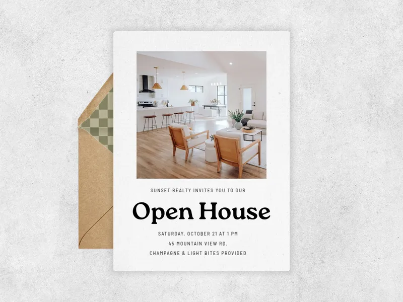 Classic Poster (Photo) - open_house - Invitation