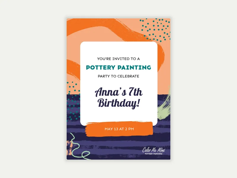 Color Me Mine: Paint Party - color_me_mine - Invitation