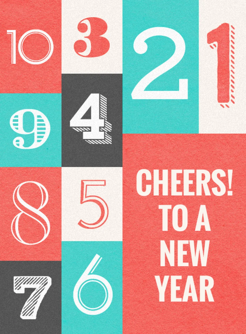 Colorful Countdown - holiday_cards - Card