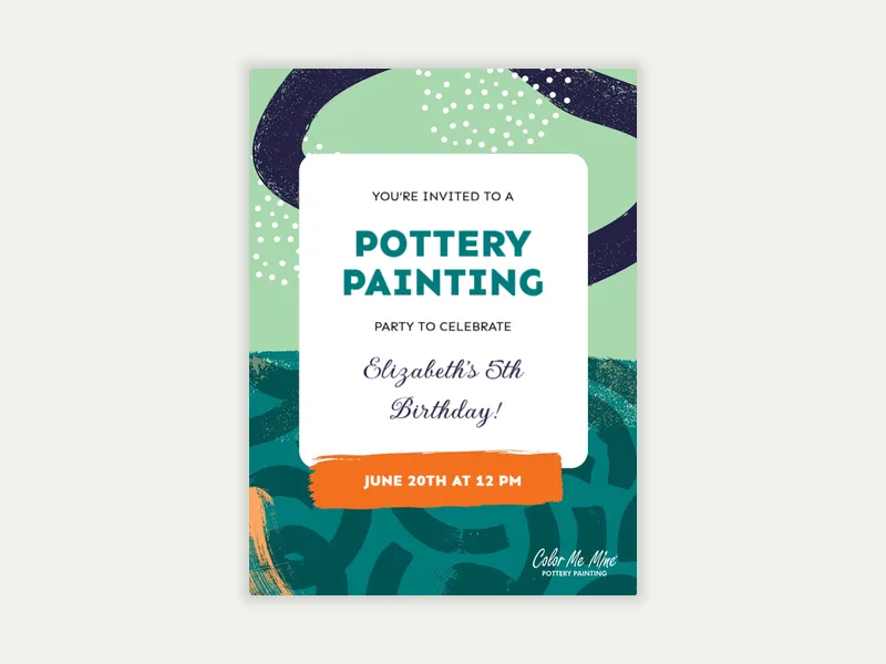 Color Me Mine: Colorful Shapes - color_me_mine - Invitation