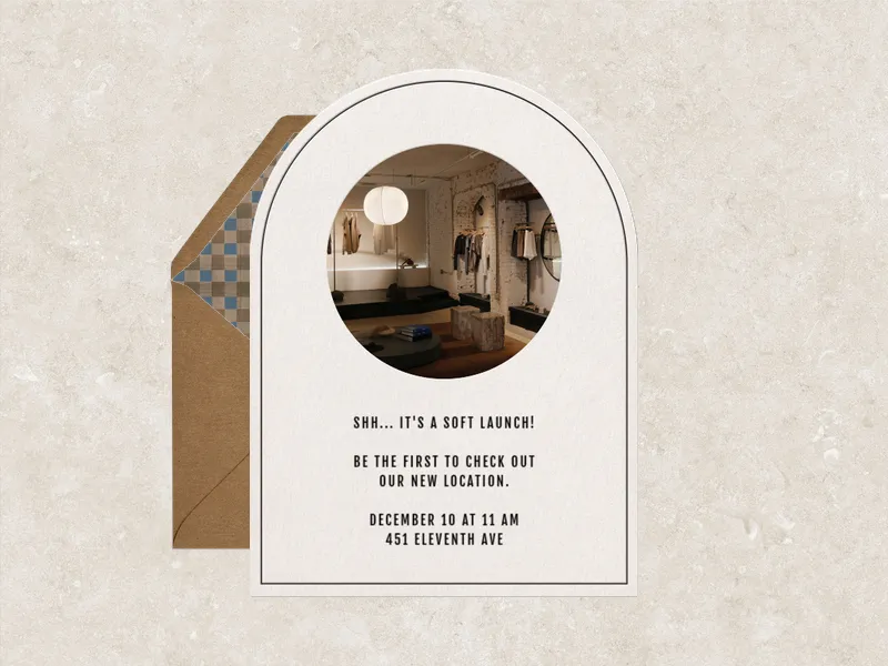 Circle Eyelet (Photo) - launch_parties_grand_openings - Invitation