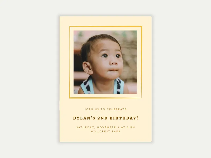 Chestnut (Photo) - babyandkids_dyo_uyo - Invitation