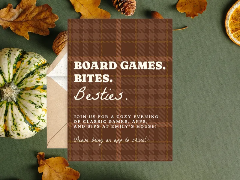 Cozy Flannels - game_night - Invitation