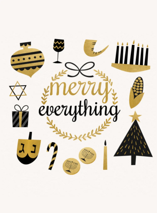 Merry Everything - hanukkah_cards - Card