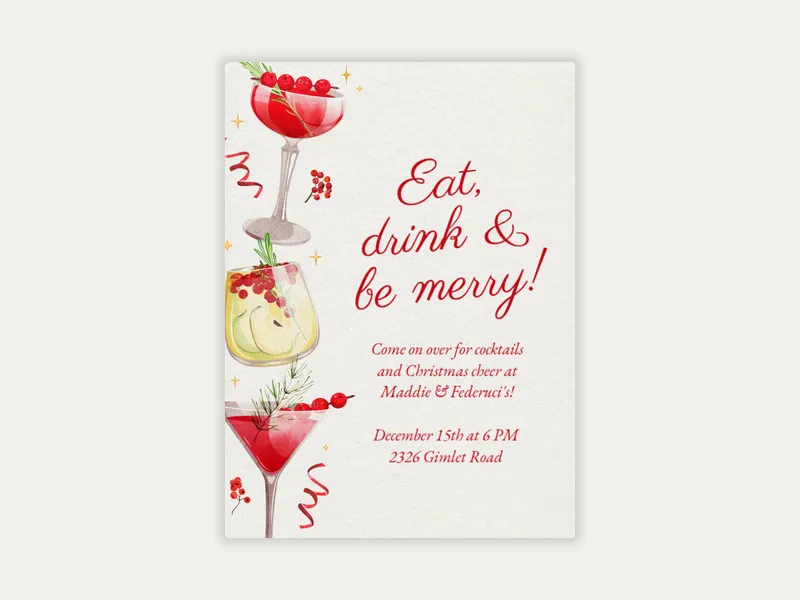Cranberry Fizz - holiday_party - Invitation
