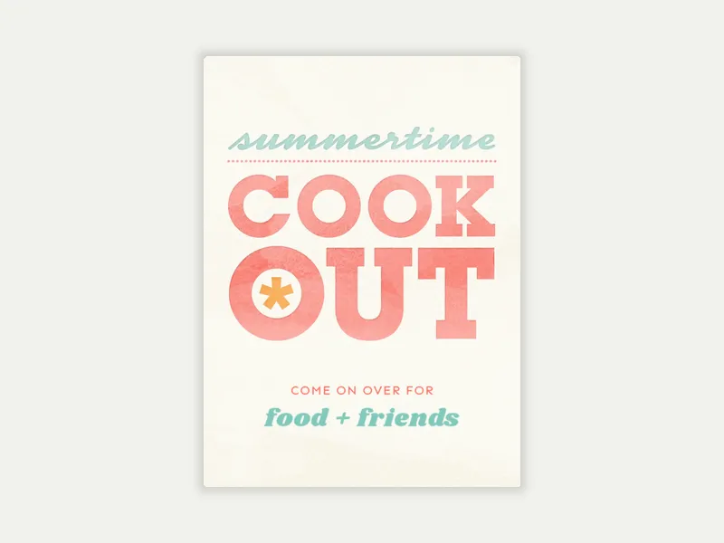 Cookout - seasons - Invitation
