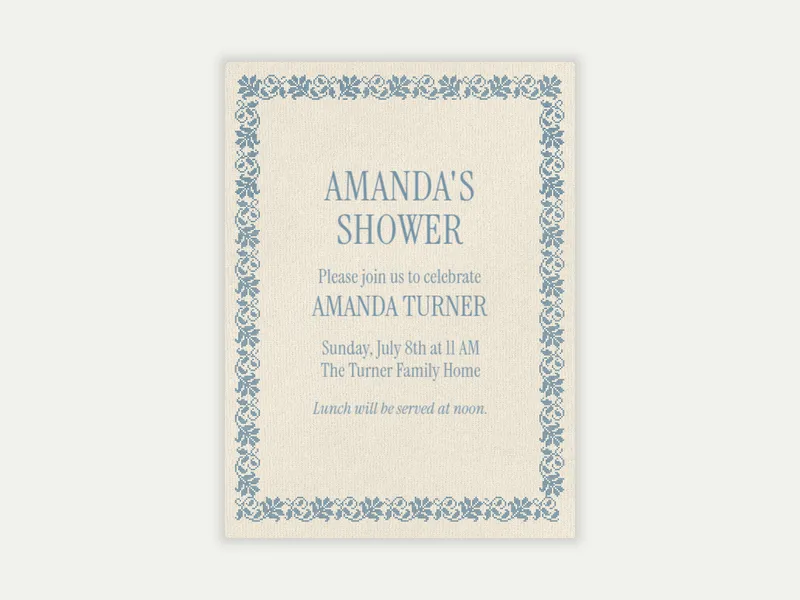 Cross Stitch - featured - Invitation
