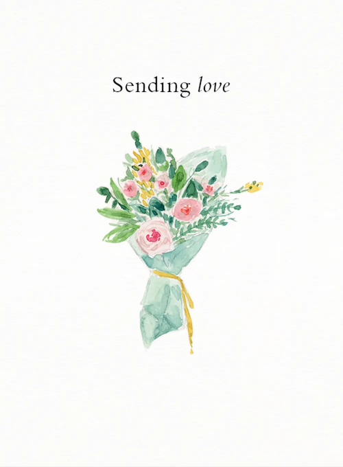 Dainty Pink Bouquet - sending_love_cards - Card