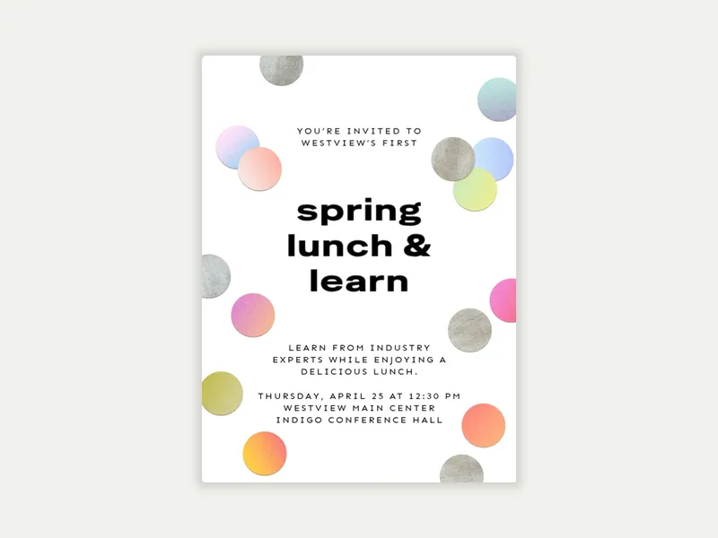 Confetti Time - business - Invitation