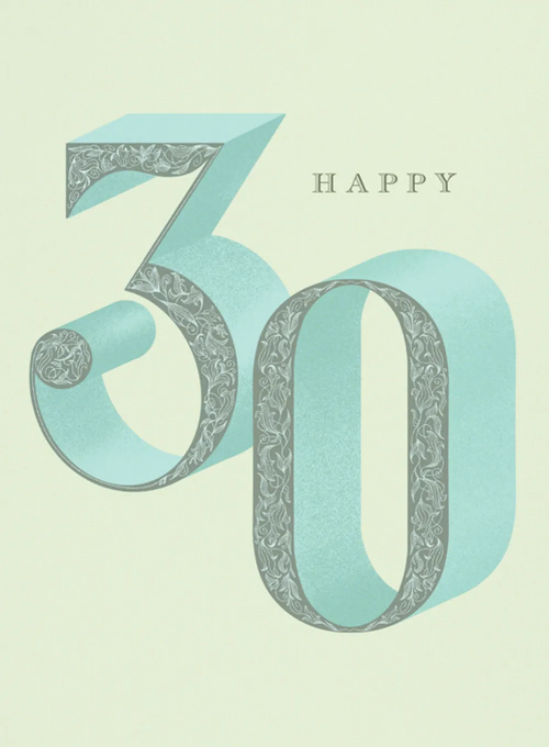 Decorative Birthday - 30 - birthday_cards - Card