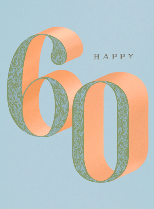 Decorative Birthday - 60 - birthday_cards - Card