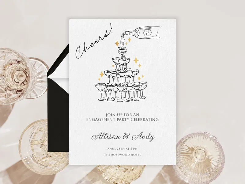 Coupe Tower - engagement - Invitation