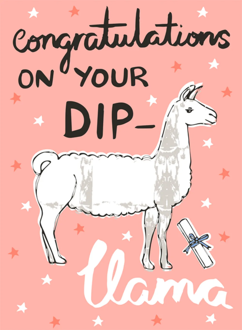 Dip Llama Graduation - graduation_cards - Card