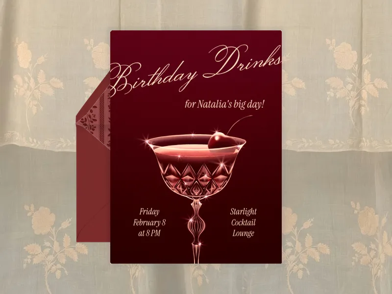 Cordial Cherry - 21st_birthday - Invitation