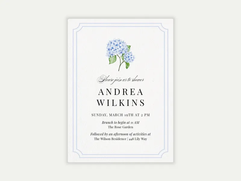 Delicate Blooms - baby_naming_bris - Invitation