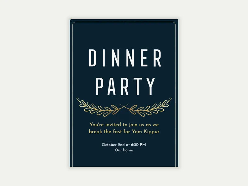 Dinner Party - rosh_hashanah - Invitation