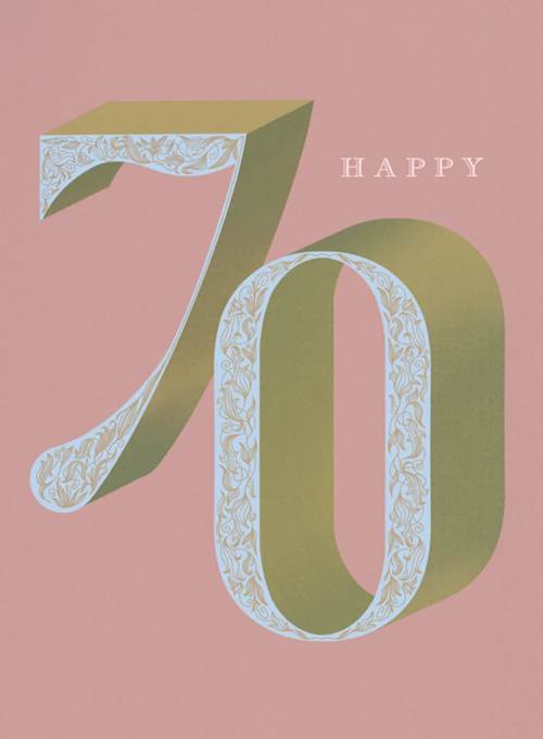 Decorative Birthday - 70 - birthday_adults_cards - Card