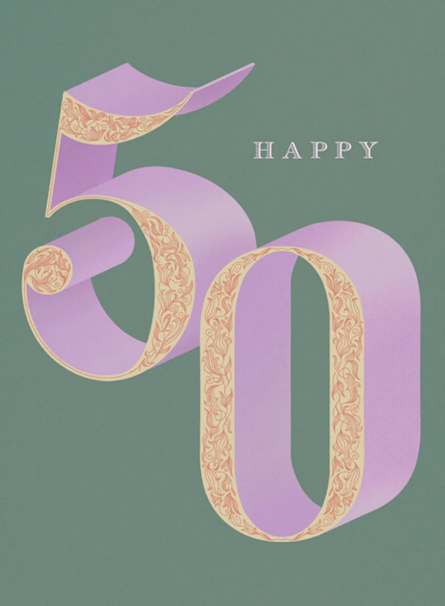Decorative Birthday - 50 - birthday_adults_cards - Card