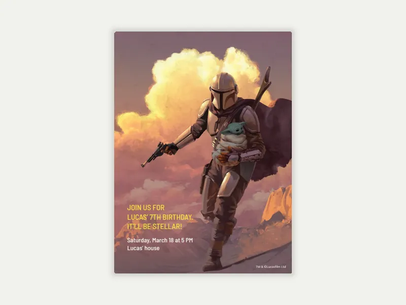 Star Wars™: The Mandalorian & Grogu - disney - Invitation