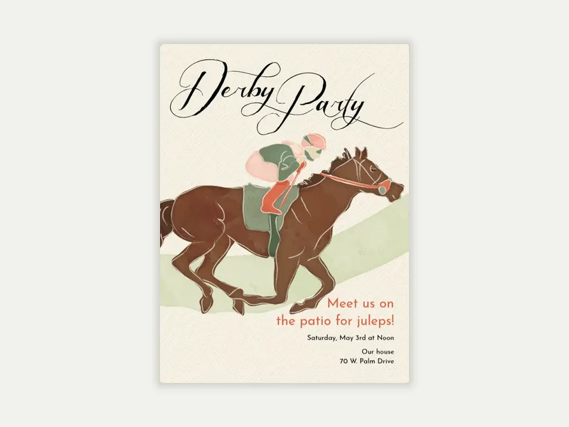 Derby Party - derby_day - Invitation