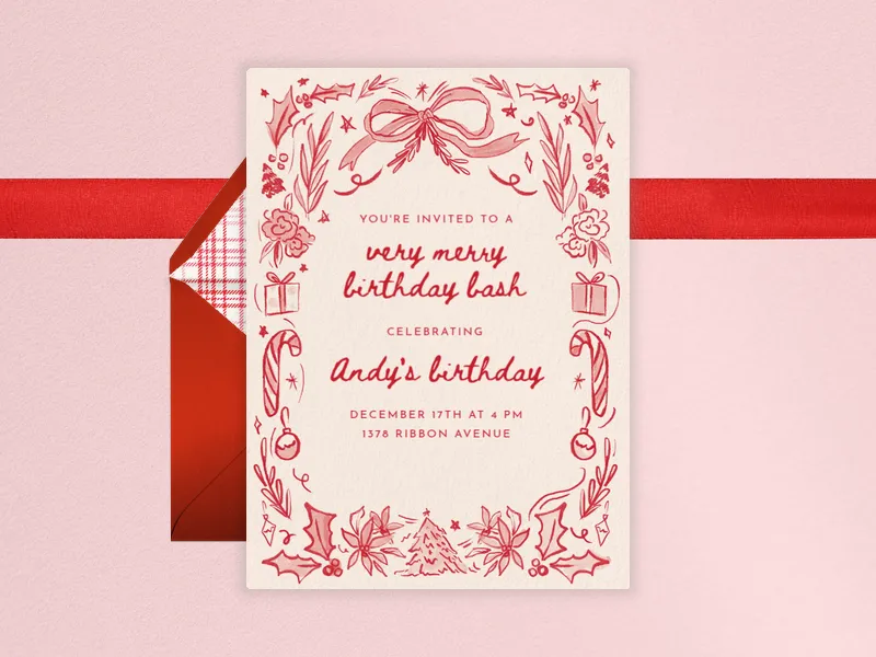 Doodle Wreath - featured - Invitation