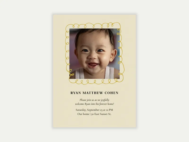 Doodle Frame (Photo) - babyandkids_dyo_uyo - Invitation