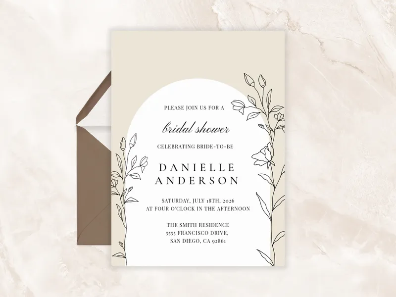 Drawn to Each Other - bridal_shower - Invitation
